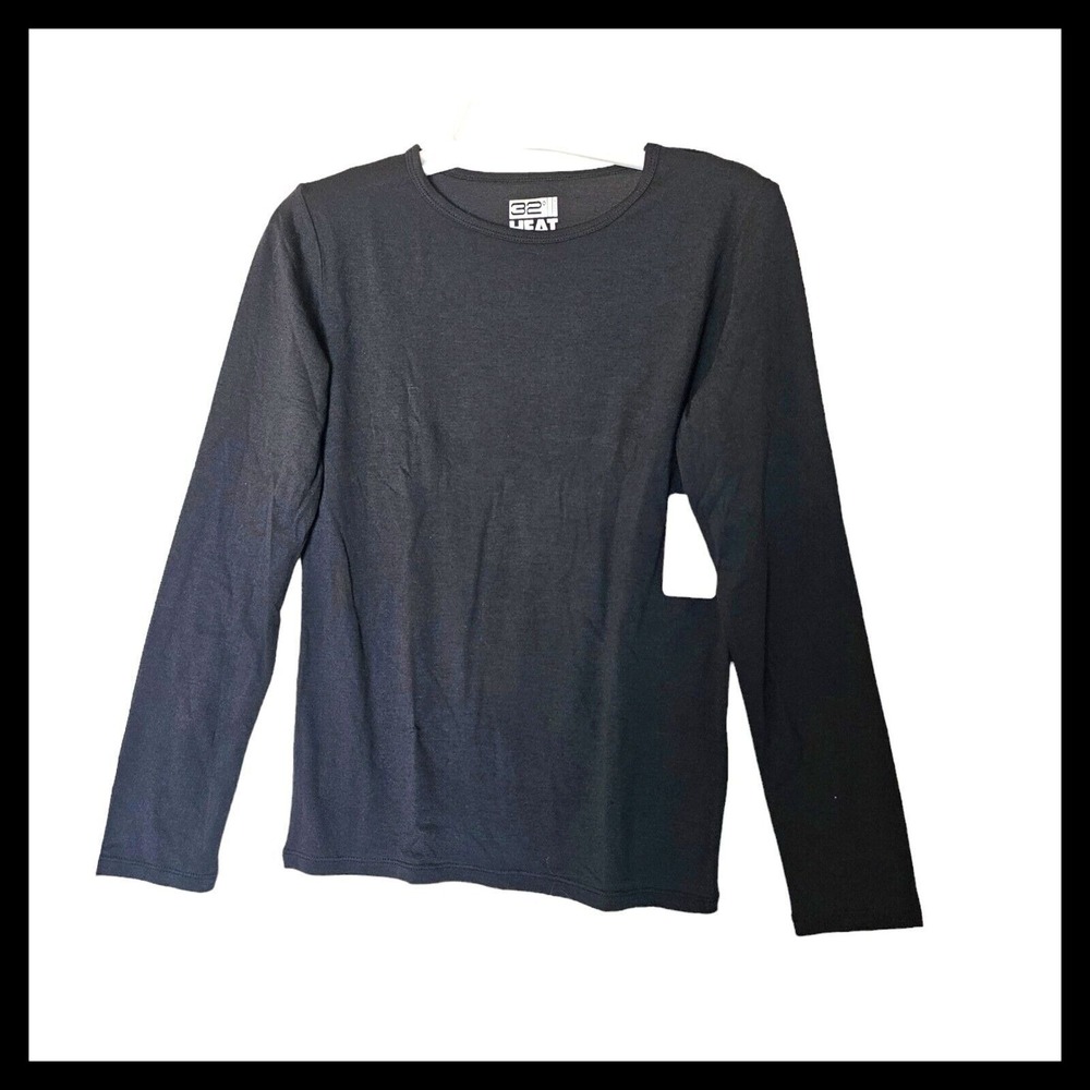 32 degrees heat tee Long Sleeve Black Si32 degrees‎ heat size M Kids NWT